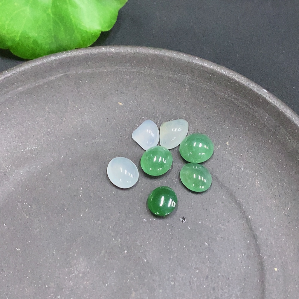 F27058156 Jadeite Inlaid Pieces Sell as a Lot