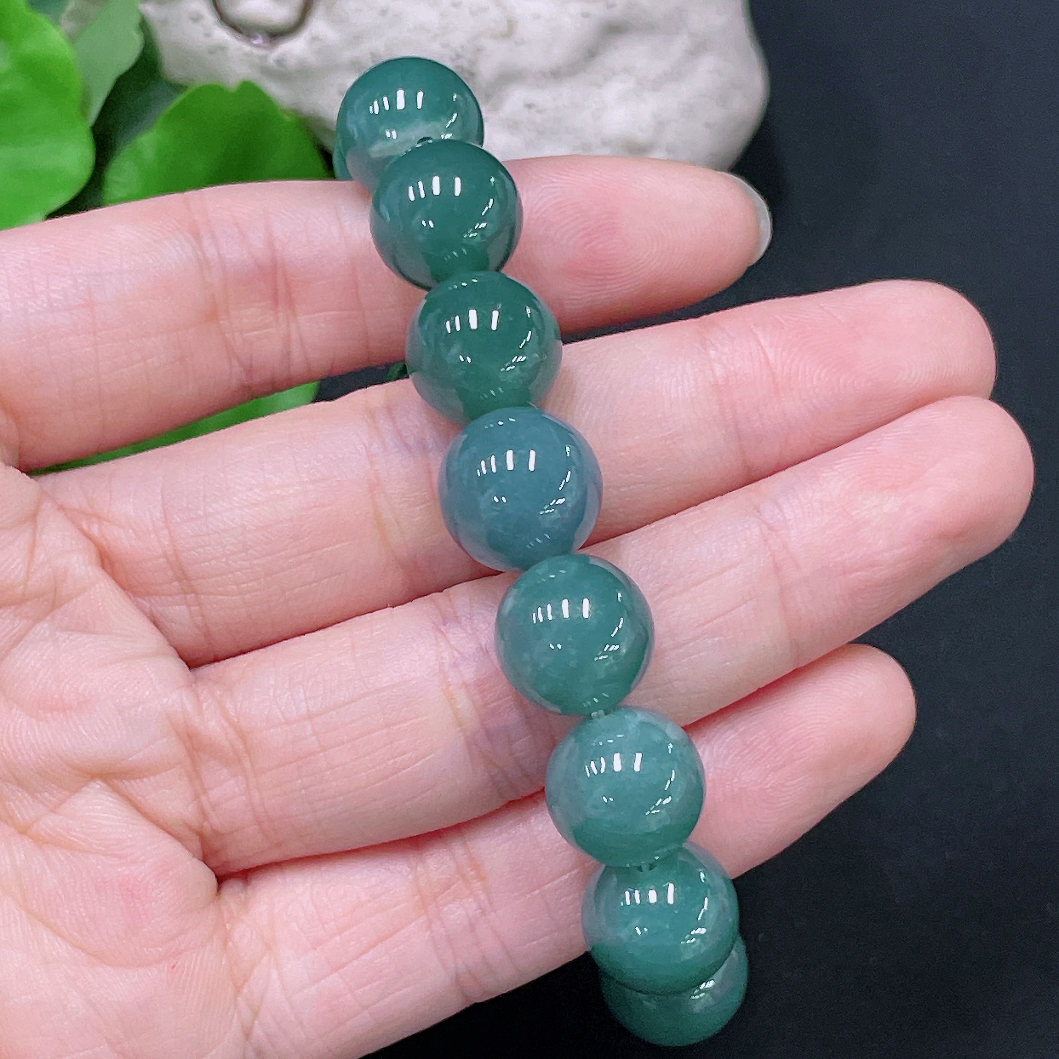 F33866307 Jadeite Bracelet Bead Size Approx. 11.8mm Total Weight Approx. 43.48g