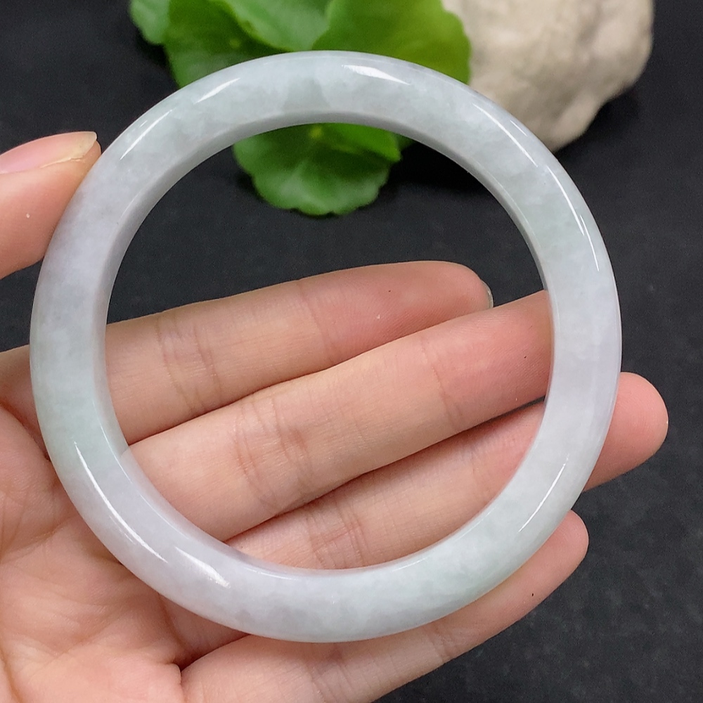 F34963583 Jadeite Round Bangle, Total Weight Approx. 45.84g, Size 58.5