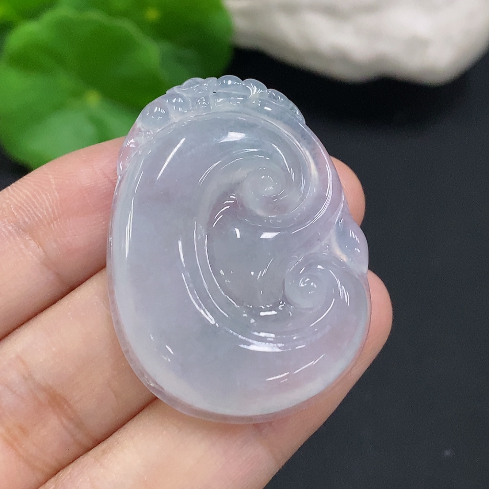 F31647970 Jadeite Ruyi Pendant, Total Weight Approx. 12.8g