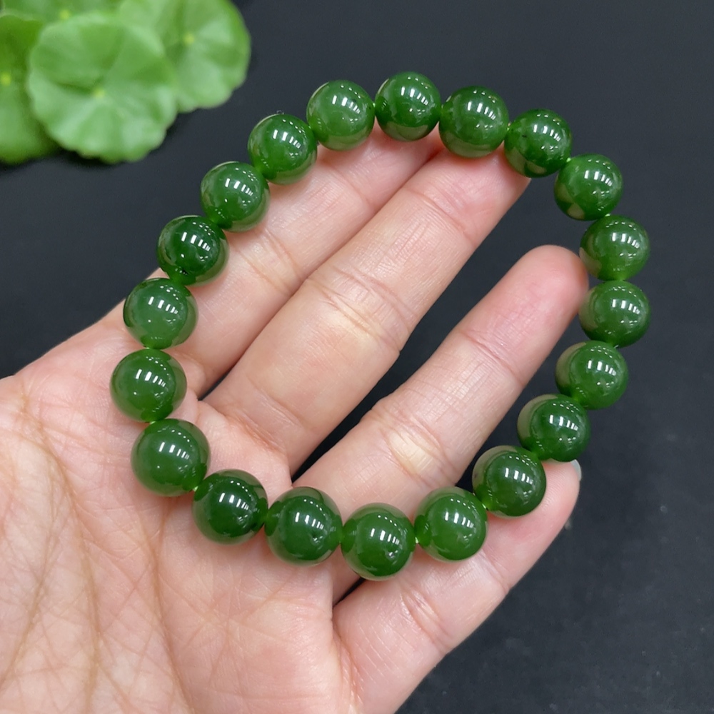 H35102727 Hetian Jade Bracelet, Approx. 9.7mm, Total Weight Approx. 27.7g