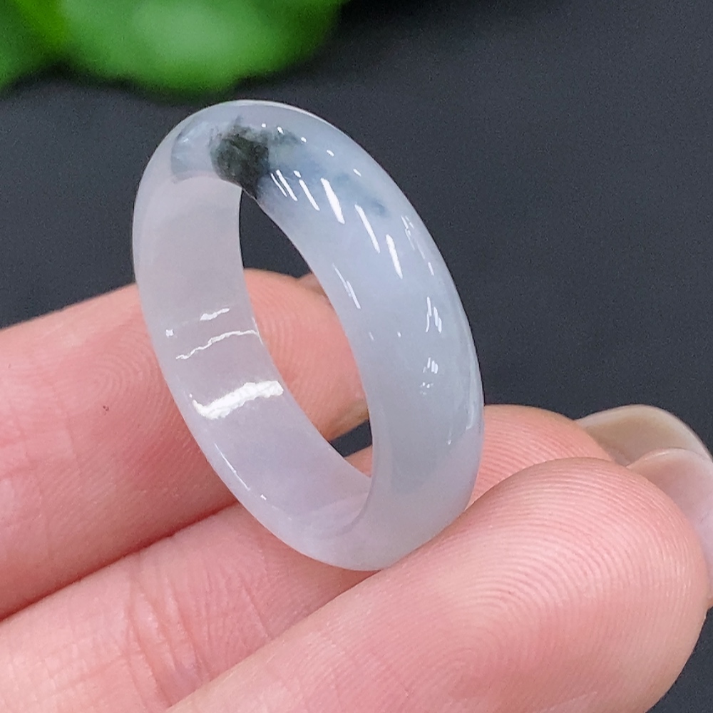F27074873 Jadeite Ring Size 18 Total Weight Approx. 3g (Including Other Mineral Components)