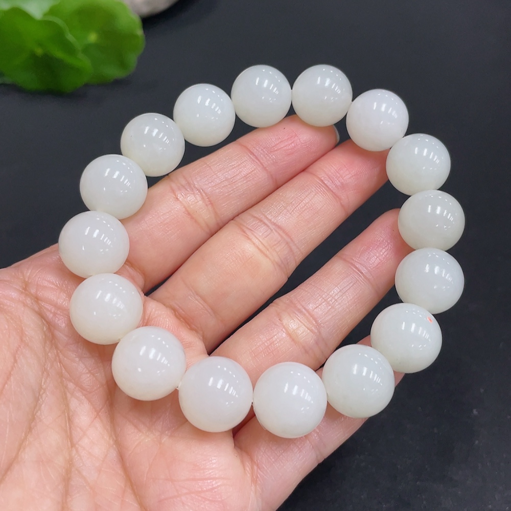 H34037332 Hetian Jade Bracelet, Approx. 12.8mm, Total Weight Approx. 53.4g