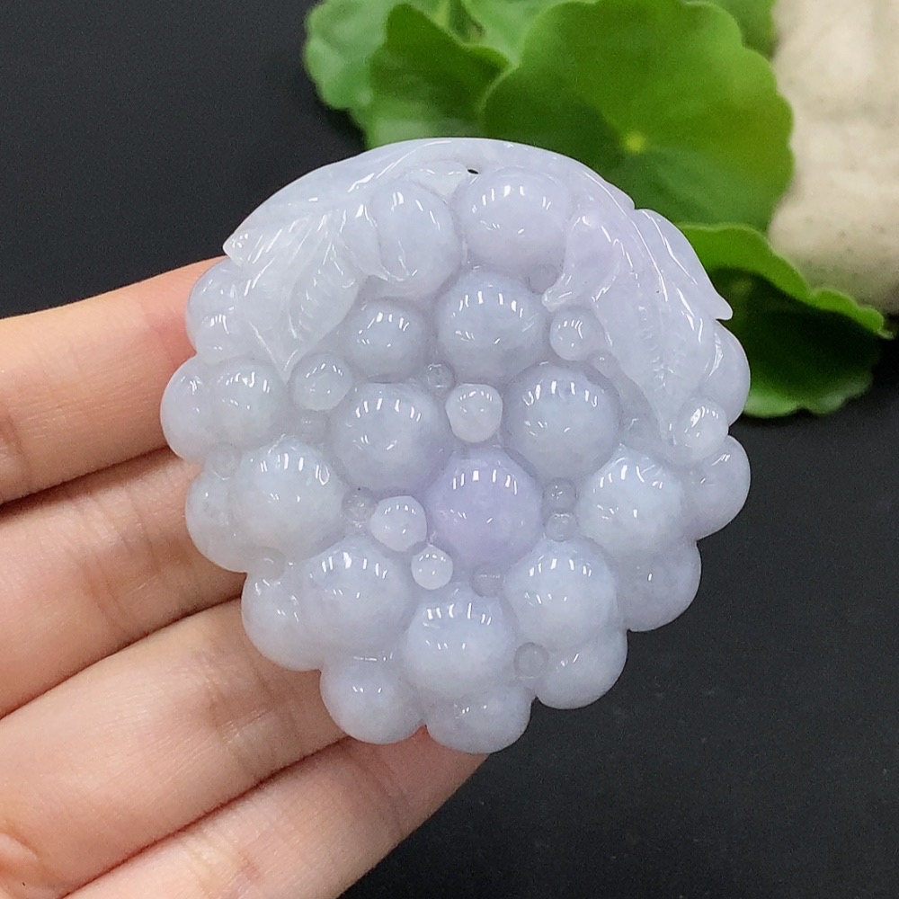 F35091572 Jadeite Grape Pendant Total Weight Approx. 61.93g