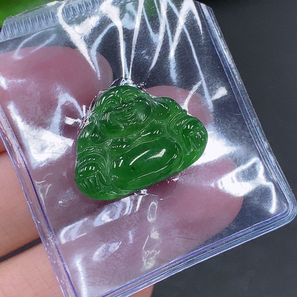 F28220319 Jadeite Buddha Inlaid Piece