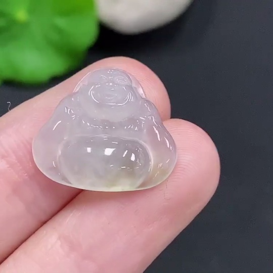 F30458591 Jadeite Buddha Pendant, Total Weight Approx. 2g