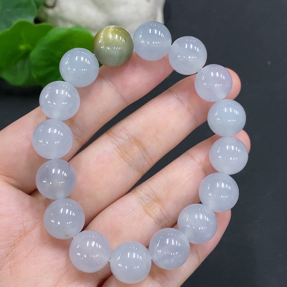 F33933333 Jadeite Bead Necklace Approx. 11.5mm Total Weight Approx. 46.1g (Matching Beads Non-A)