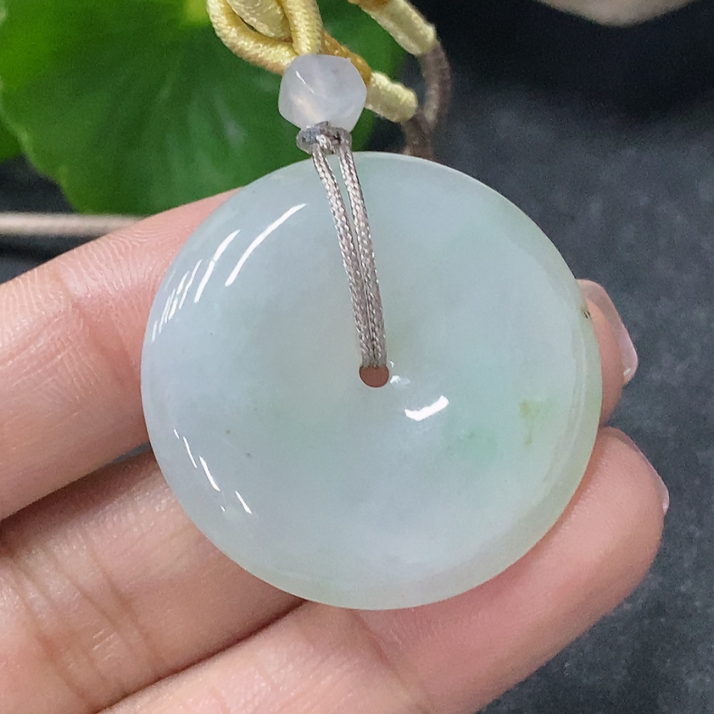 F34998285 Jadeite Pendant Peace Knot Total Weight Approx. 14g with Rope