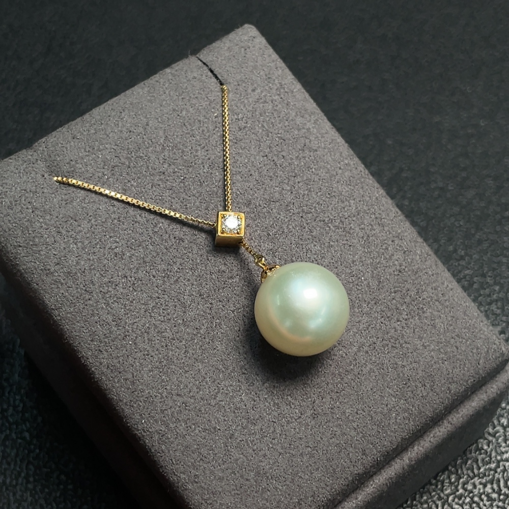 C29424543 Seawater Pearl Necklace 18K Gold Total Weight Approx. 7.58g Size Approx. 13.7mm