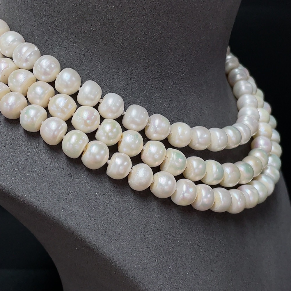 C34989597 Pearl Bead Necklace Total Weight Approximately 177.21g Size About 9.8mm