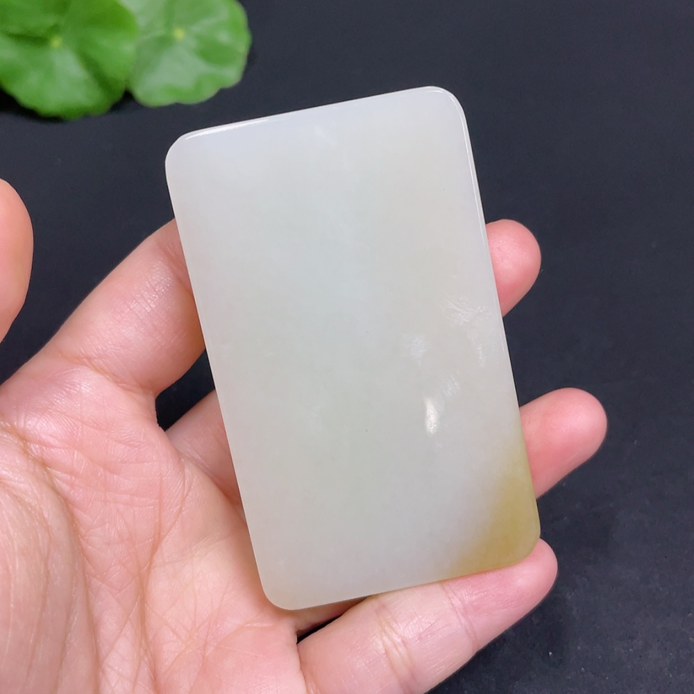 H34052062 Hetian Jade Pendant Plain Pendant Total Weight Approx. 95.3g