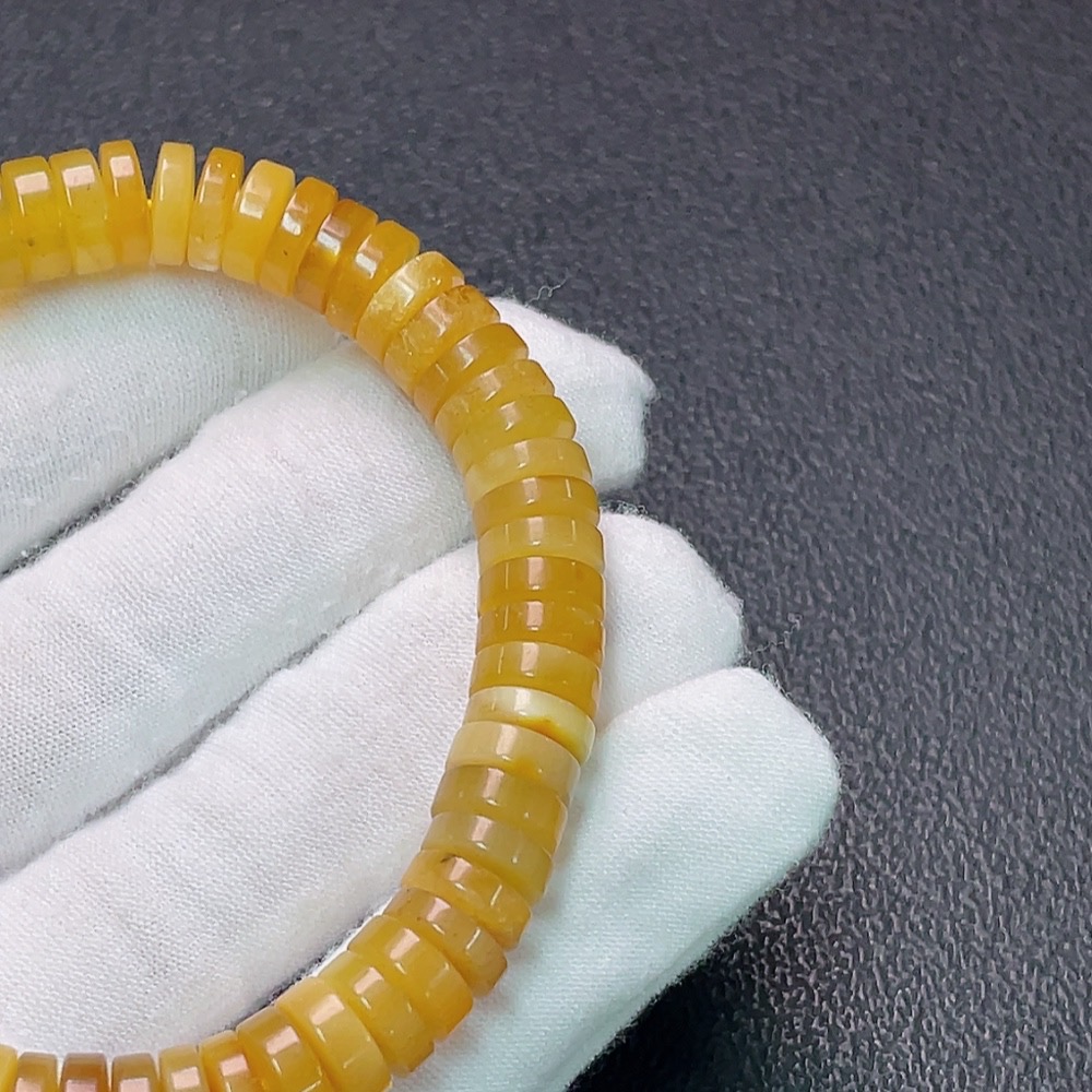 C34950849 Amber Beeswax Bracelet Total Weight Approx. 12.21g Size About 9mm