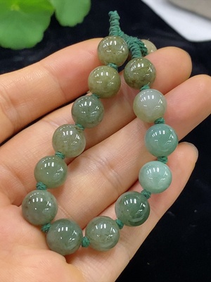 F34973343 Jadeite Bracelet Approx. 9.8mm Total Weight Approx. 23.45g Yellow Part Color Origin Undetermined