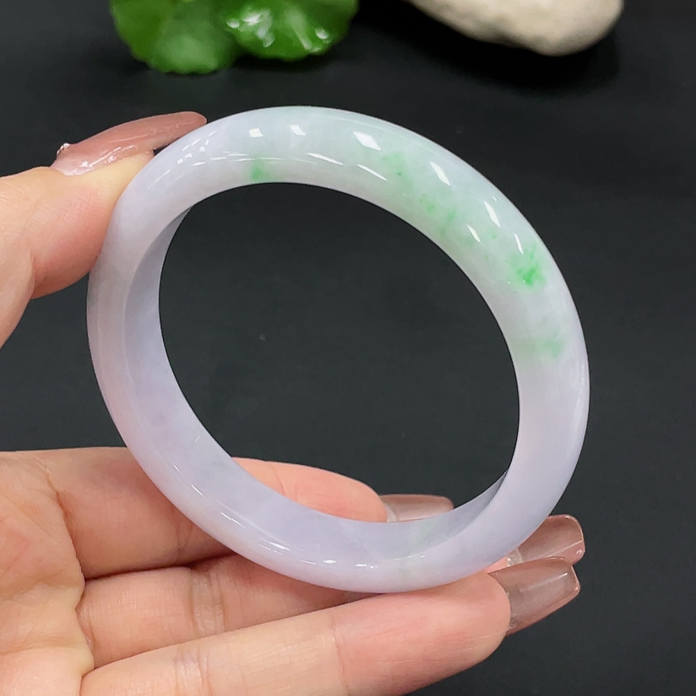 F27149861 Jadeite Round Bangle Total Weight approx. 52.6g Size 56.6