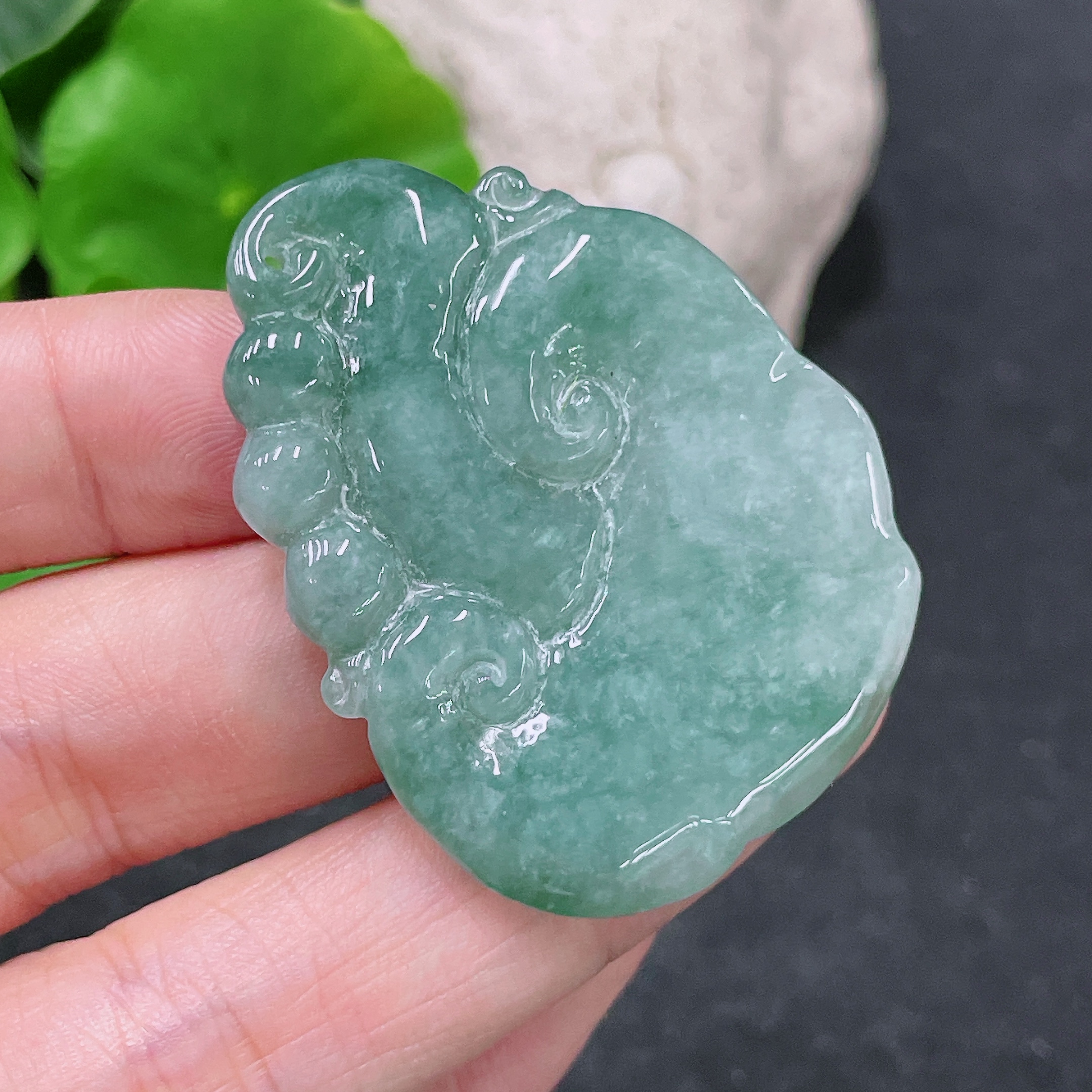 F33864703 Jadeite Pendant Ruyi Total Weight Approx. 13.35g
