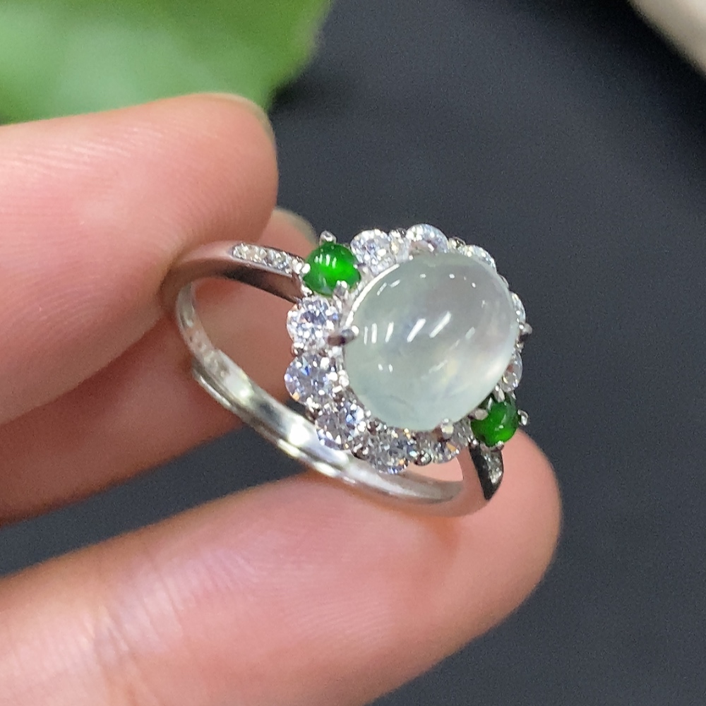 F27178037 Jadeite Inlay Non-gold Adjustable Total Weight Approx. 2.64g