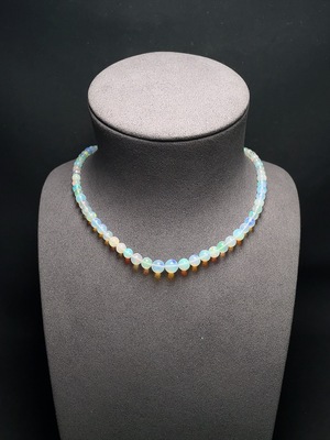 C33843836 Opal Necklace Non-Gold Total Weight Approx.14.8g Stone Size 3.3-7.7mm