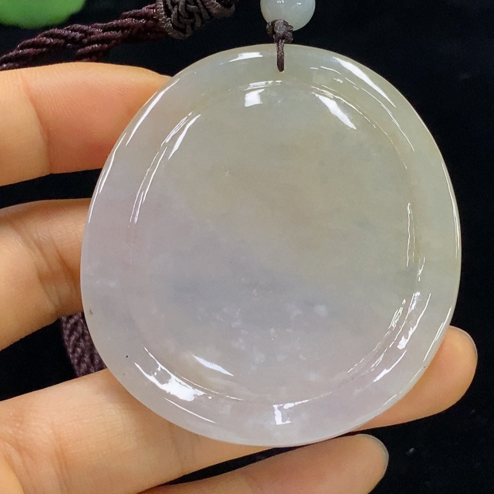 F34024860 Jadeite Guanyin Pendant Total Weight Approx. 48.96g (Including Rope Weight)