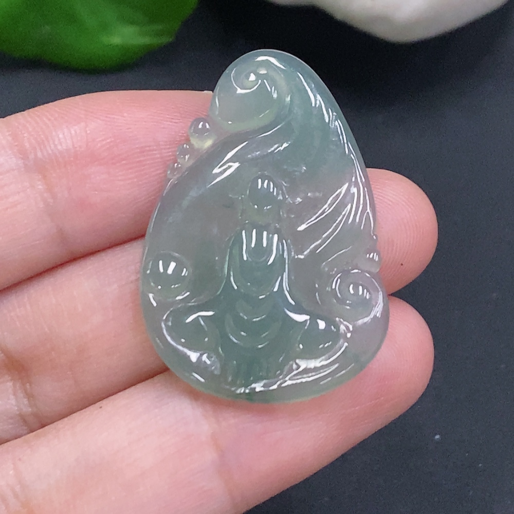 F33933113 Jadeite Enlightenment Pendant Total Weight About 4.1g