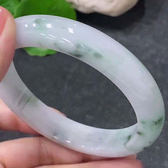F34977068 Jadeite Round Bracelet Size 58.5mm Total Weight Approx. 58.93g Contains Other Mineral Components