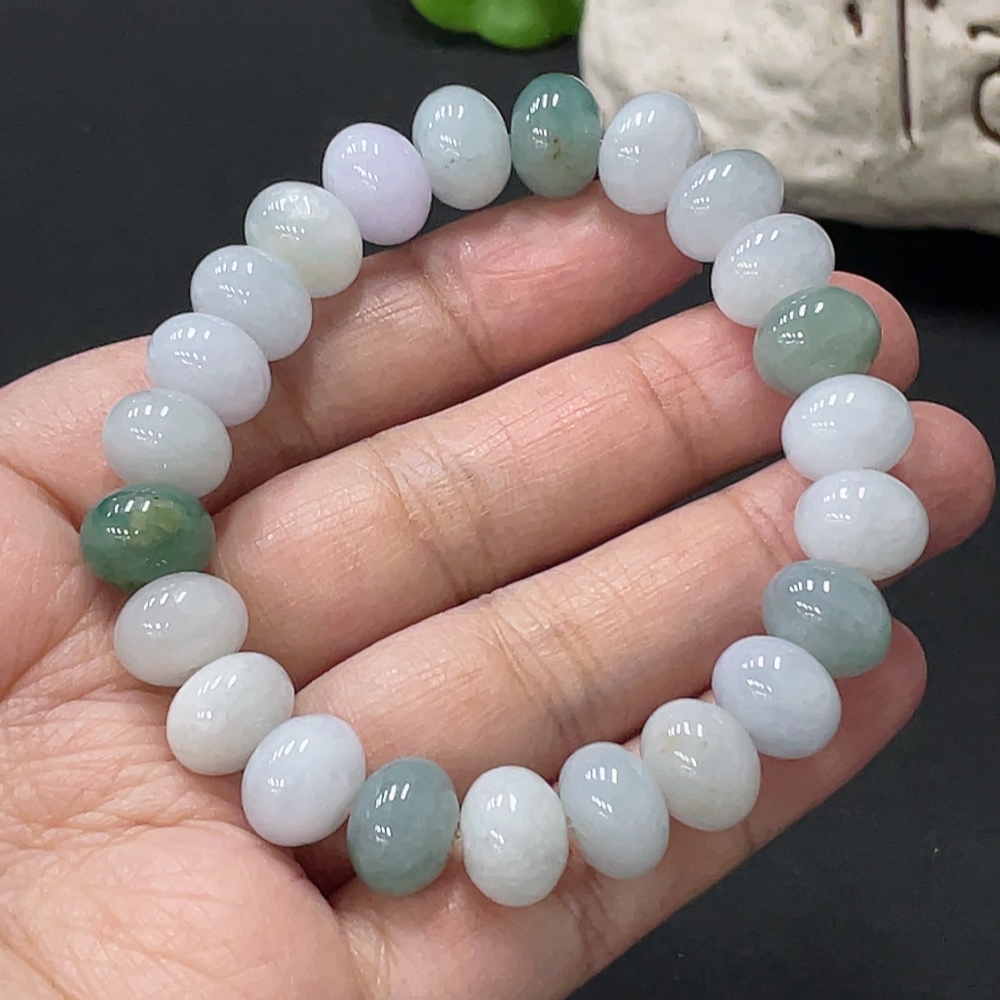 F33876234 Jadeite Bead Necklace Approx. 10.7mm Total Weight About 38.45g