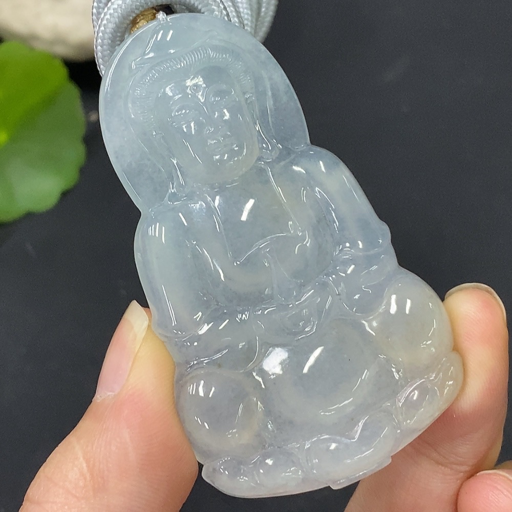 F28291342 Jadeite Guanyin Pendant, Total Weight Approx. 27.9g