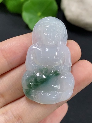 F42986232 翡翠观音挂件 货品总重约7.76g