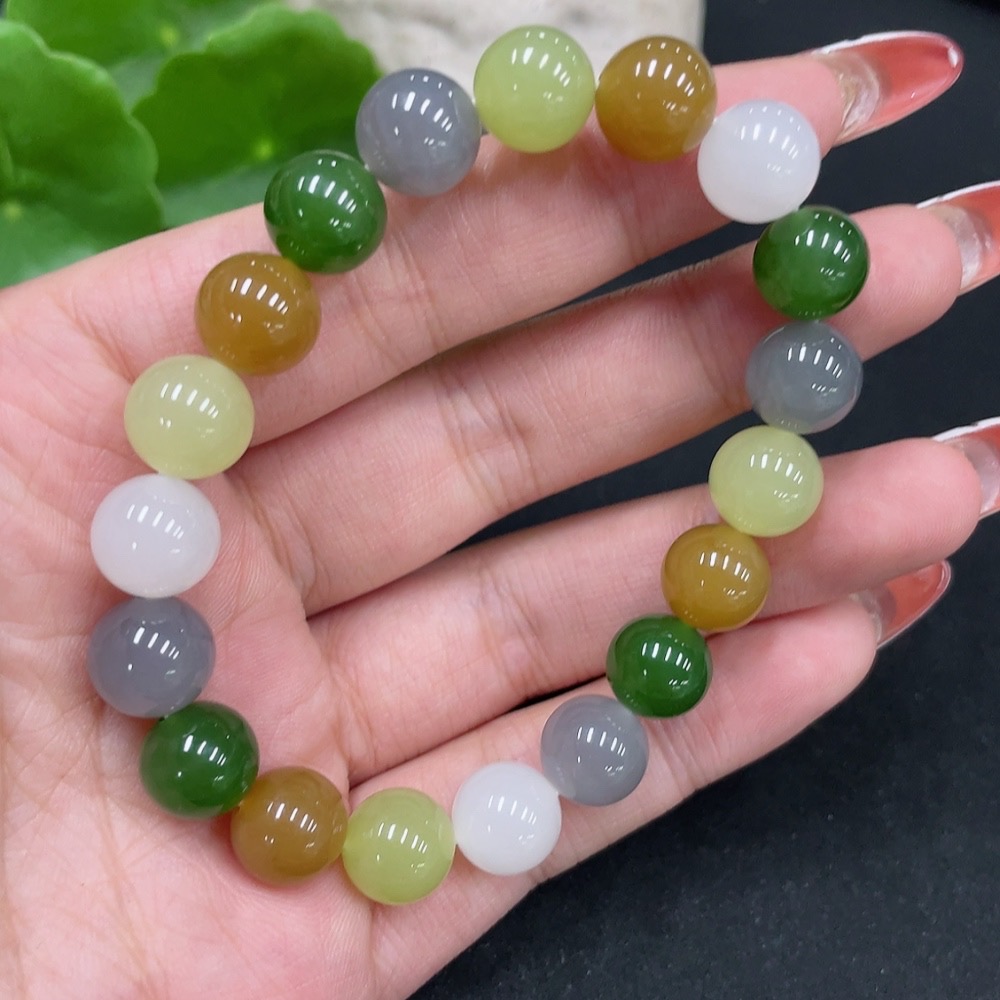 H34026452 Hetian Jade Bracelet, Approx. 9.7mm, Total Weight Approx. 28.2g