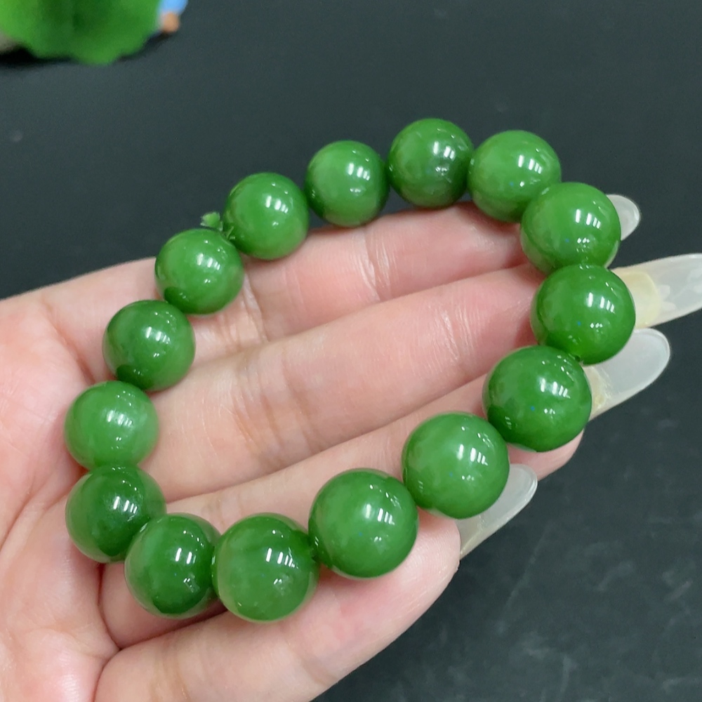 H28243267 Hetian Jade Bracelet Size 11.6mm Approx. Total Weight About 40.7g