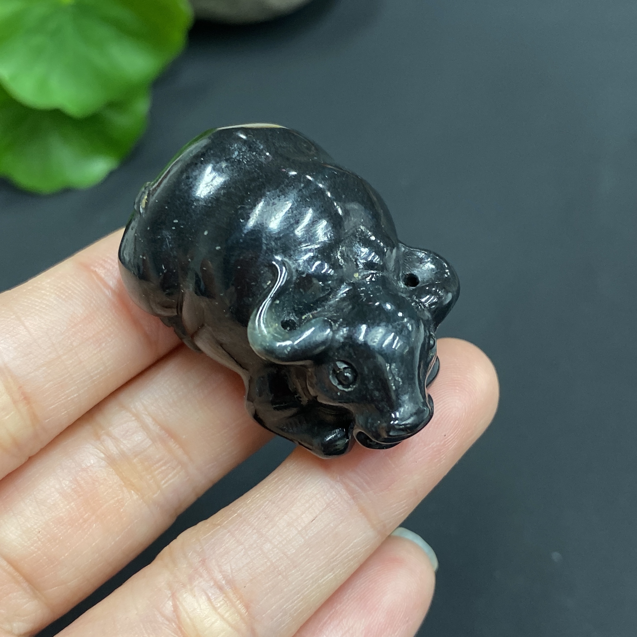 H16767785 Hetian Jade Pendant    Ox    Total Weight Approx. 31.6g