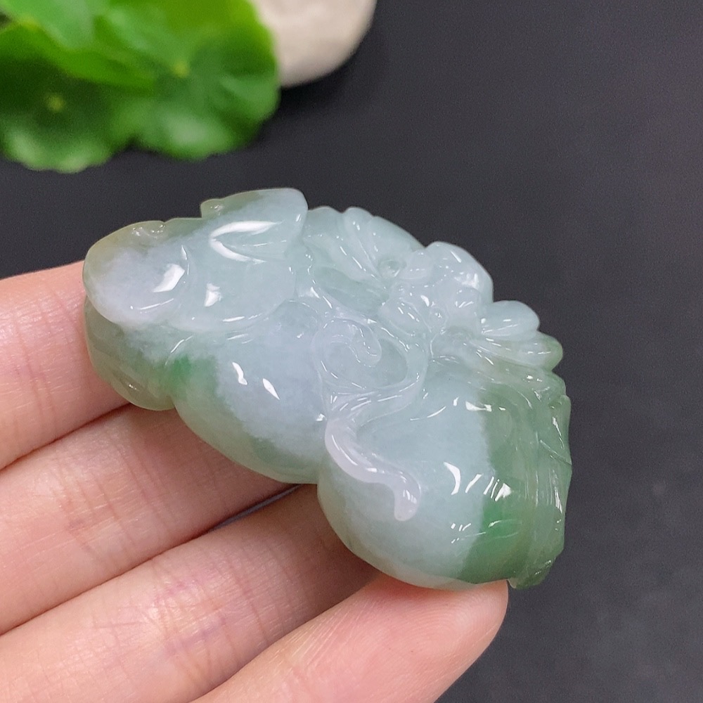 F35078547 Jadeite Fortune Before Your Eyes Pendant, Total Weight Approximately 47.8 Grams