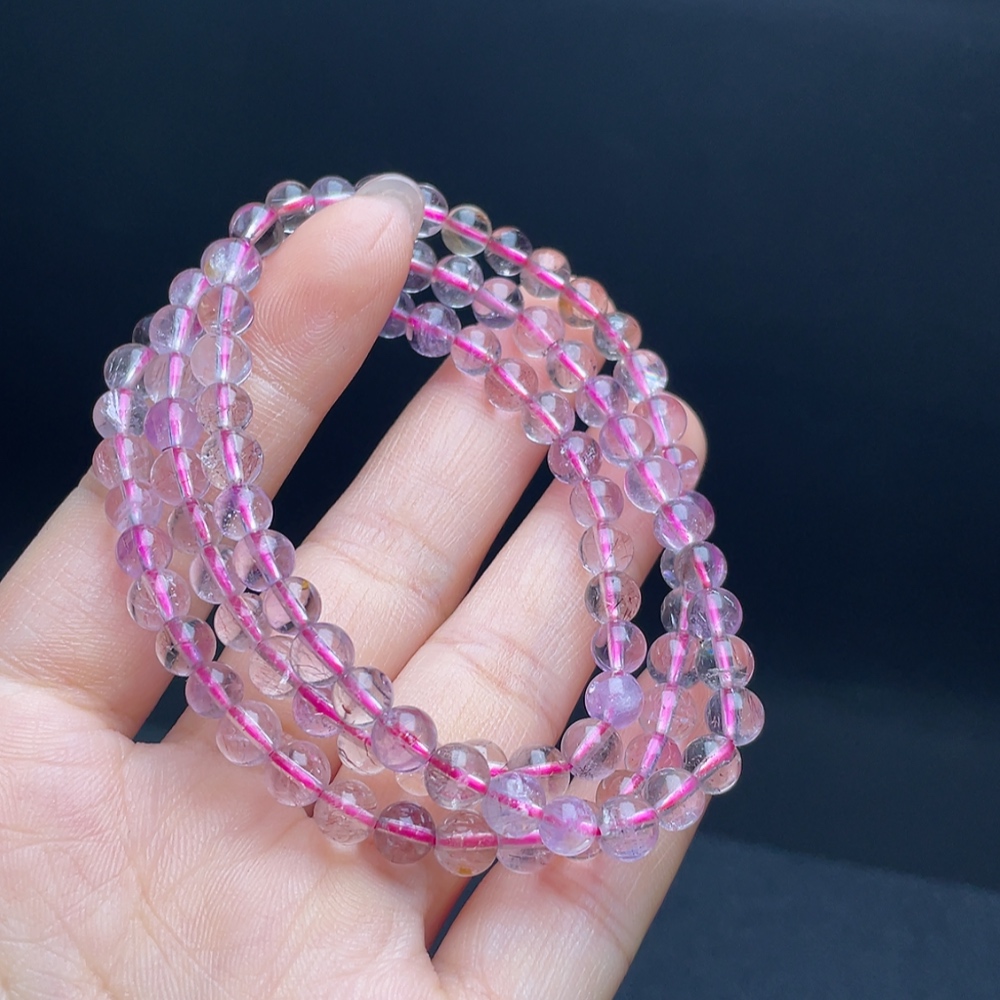 C28256874 Crystal Beaded Necklace Total Weight Approx.23.80g Size 5.5mm