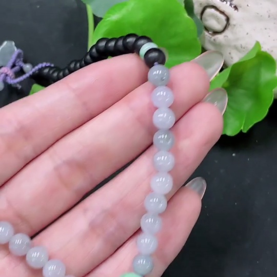 F34985055 Jadeite Beaded Necklace Total Weight Approx. 16.23g Size About 6.2mm