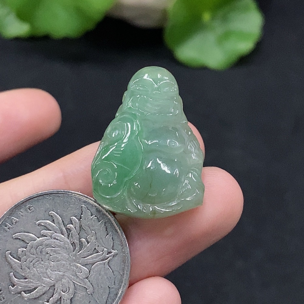 F34029323 Jadeite Buddha Pendant, Total Weight Approximately 6.31g