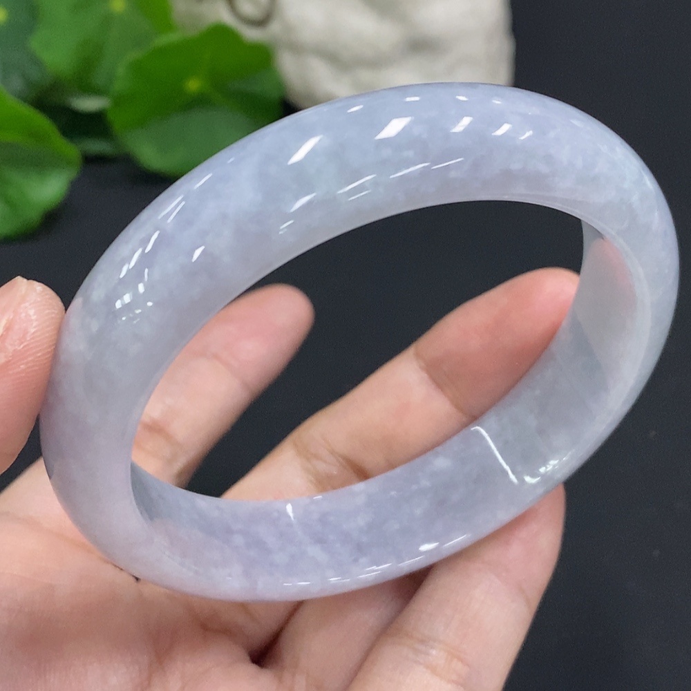 F34070515 Jadeite Round Bangle Size 59.3 Total Weight Approx. 61.5g