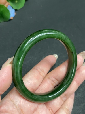 H30552160 Hetian Jade Round Bracelet Size 59.9 Total Weight Approx. 49.7g