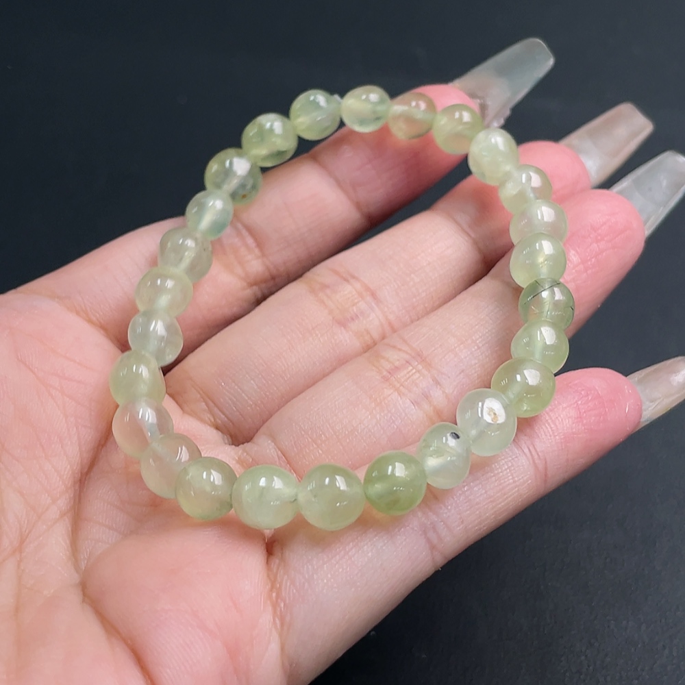 C21348951 Prehnite Bead Bracelet Total Weight Approx.14.55g Size About7.6mm