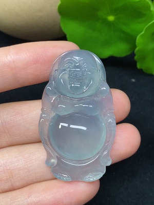 F45335181 翡翠站佛挂件 总重约13.12g