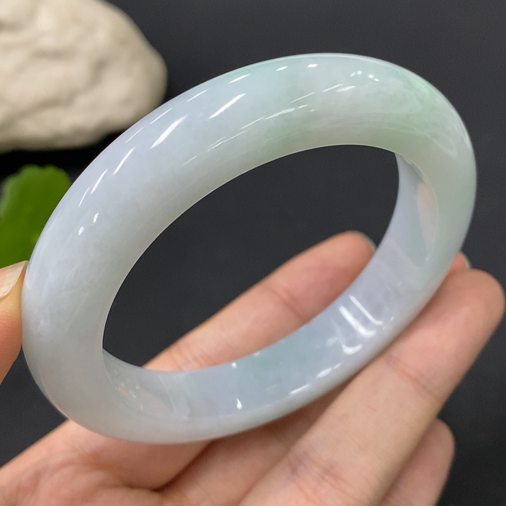 F29395187 Jadeite Round Bangle Total Weight Approx.68.32g Size 55.8
