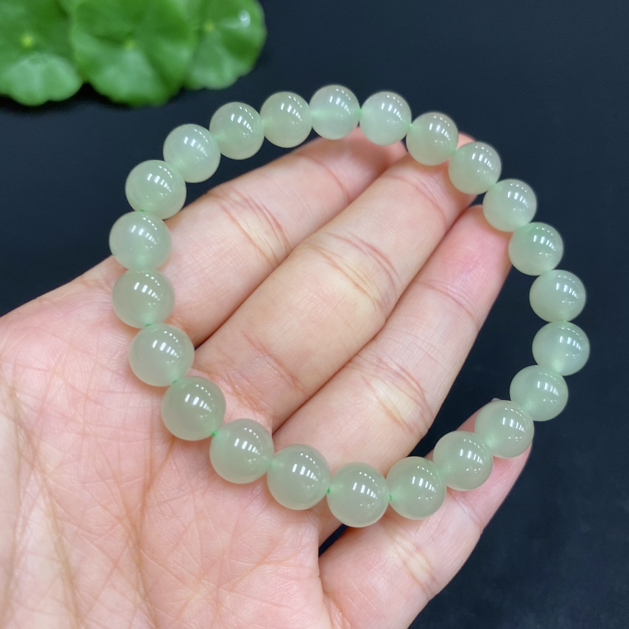 H31693570 Hetian Jade Bracelet approx. 7.6mm total weight approx. 17g