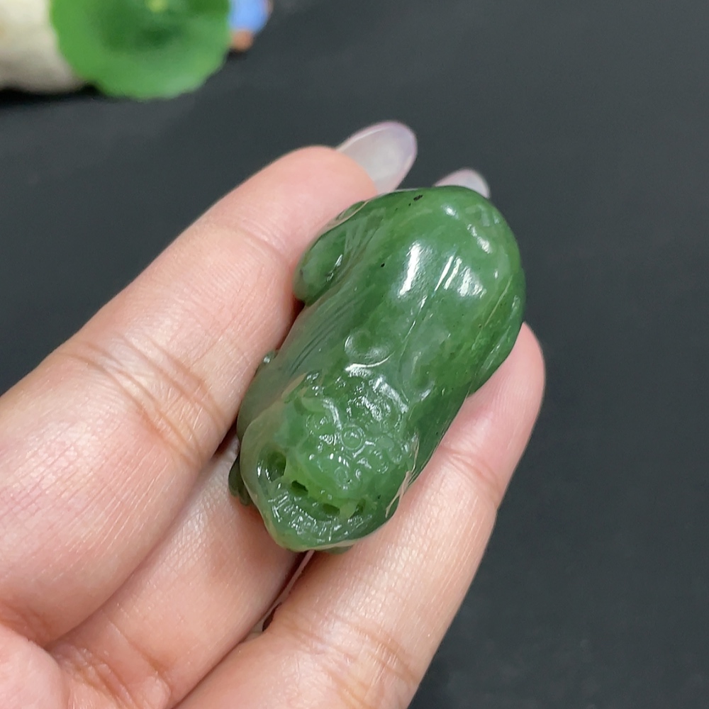 H34972732 Hetian Jade Jasper Pendant, Auspicious Beast, Total Weight Approx. 31g