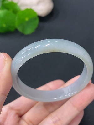 F31589312 翡翠正圈手镯 圈口46.2mm 货品总约重21.86g
