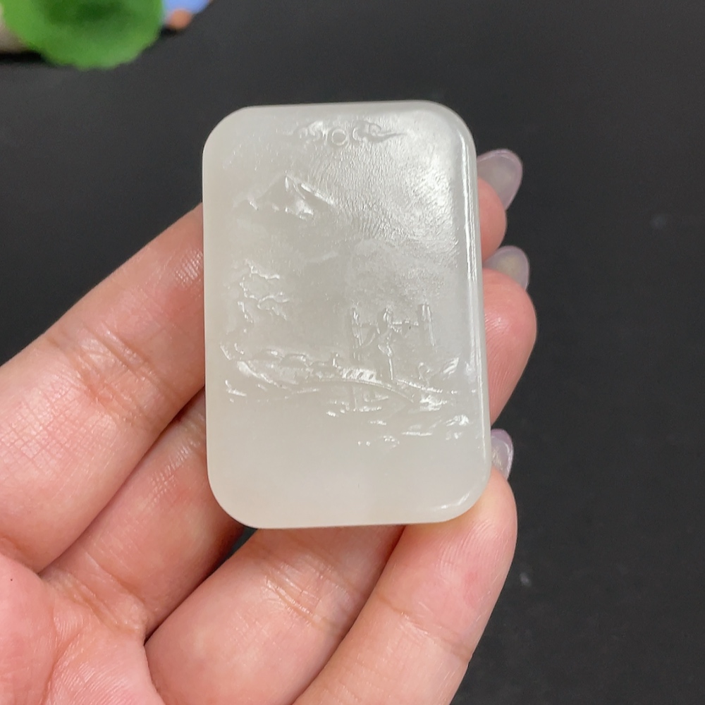 H33862346 Hetian Jade Pendant - Landscape (Total weight: approx. 49.8g)