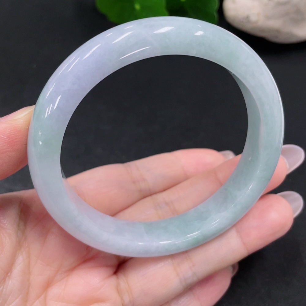 F31676049 Jadeite Round Bangle Size 56.9 Total Weight Approx. 56g