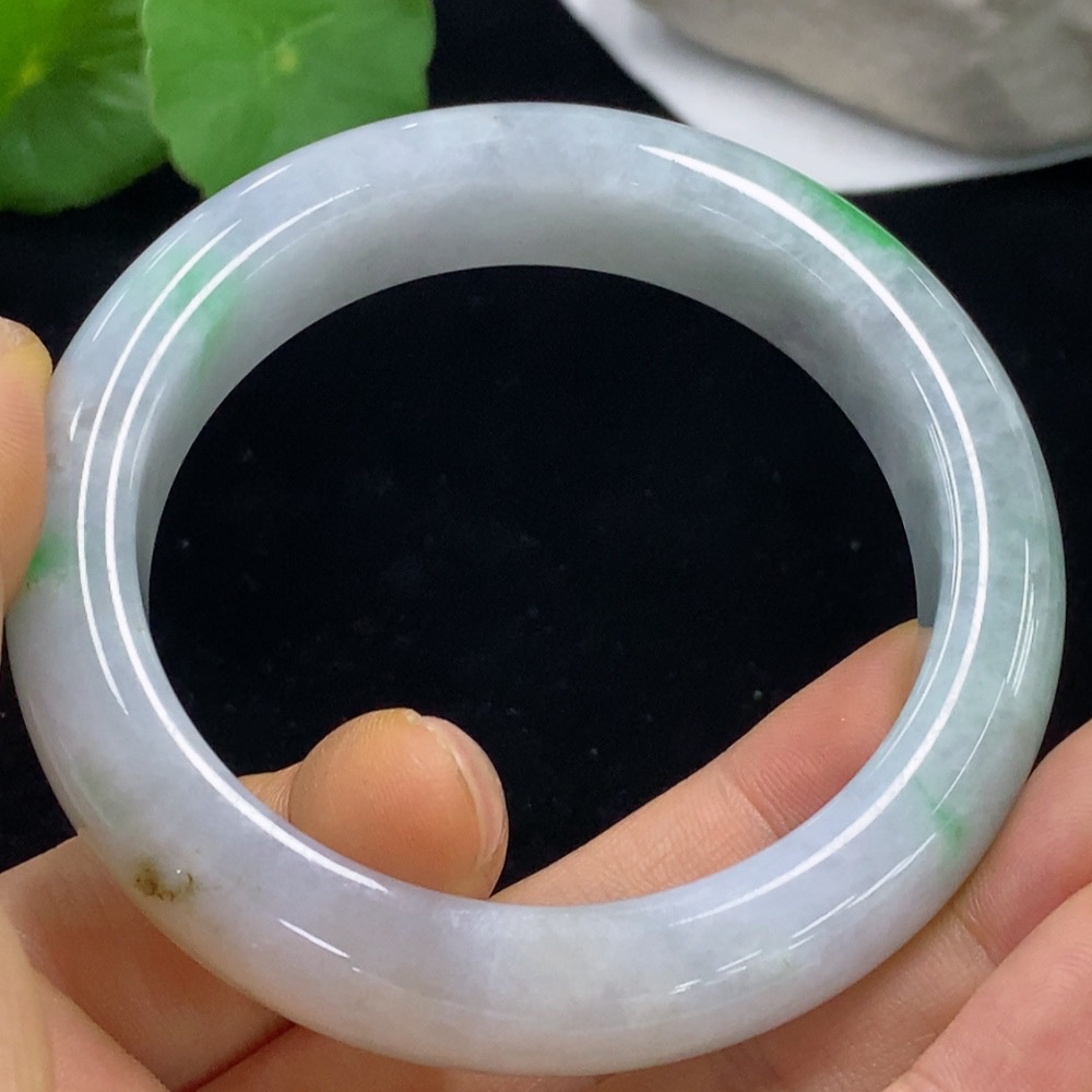 F35135773 Jadeite Round Bangle Size 56.6 Total Weight Approx.76.23g