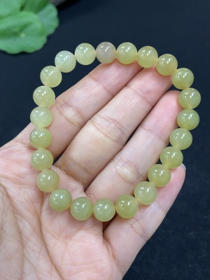 H46559125 和田玉手串    卡7.8mm左右    货品总重约18g