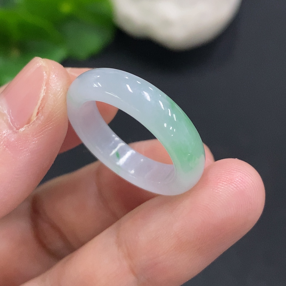 F34050379 Jadeite Ring Size 18 Total Weight Approx. 3.6g