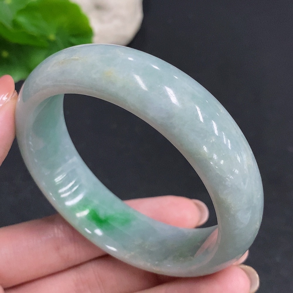 F34035471 Jadeite Round Bracelet Total Weight Approx. 73.2g Size 57.5