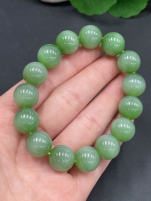 H24756691 Hetian Jade Bracelet    Approx. 12.8mm    Total Weight Approx. 51.3g