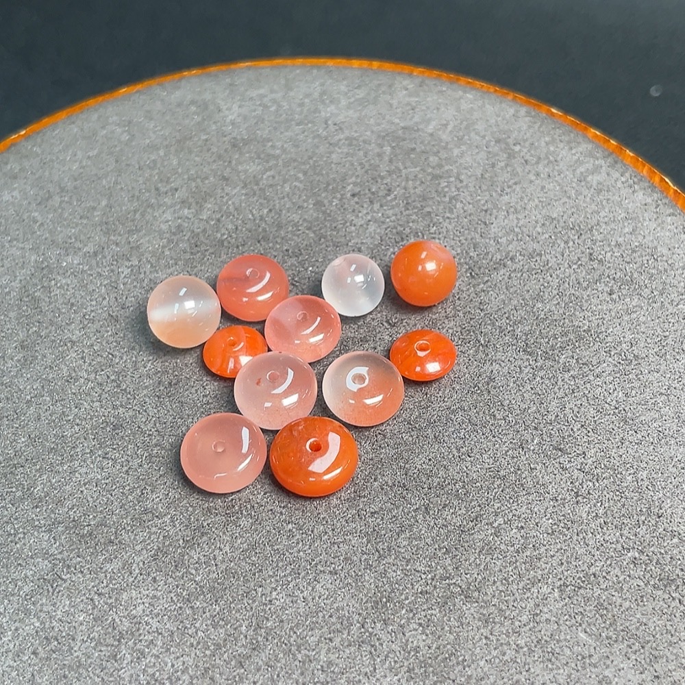 C33920856 South Red Agate Loose Beads Total Weight Approx. 6.7g Sell as a Lot